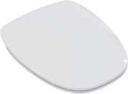 Slim Soft Close Toilet Seat Matt White Thermoset Oval Durable 42x35.5cm