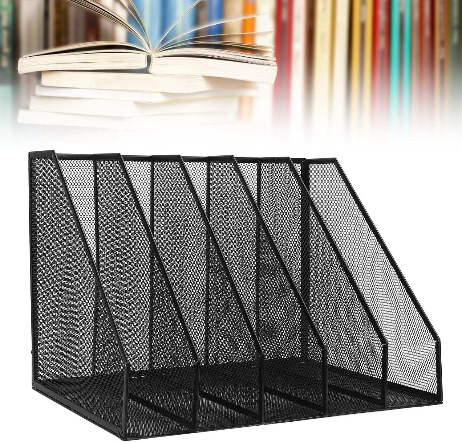 5-Tier Desk File Organizer | Vertical File Holder | Office Desktop Storage