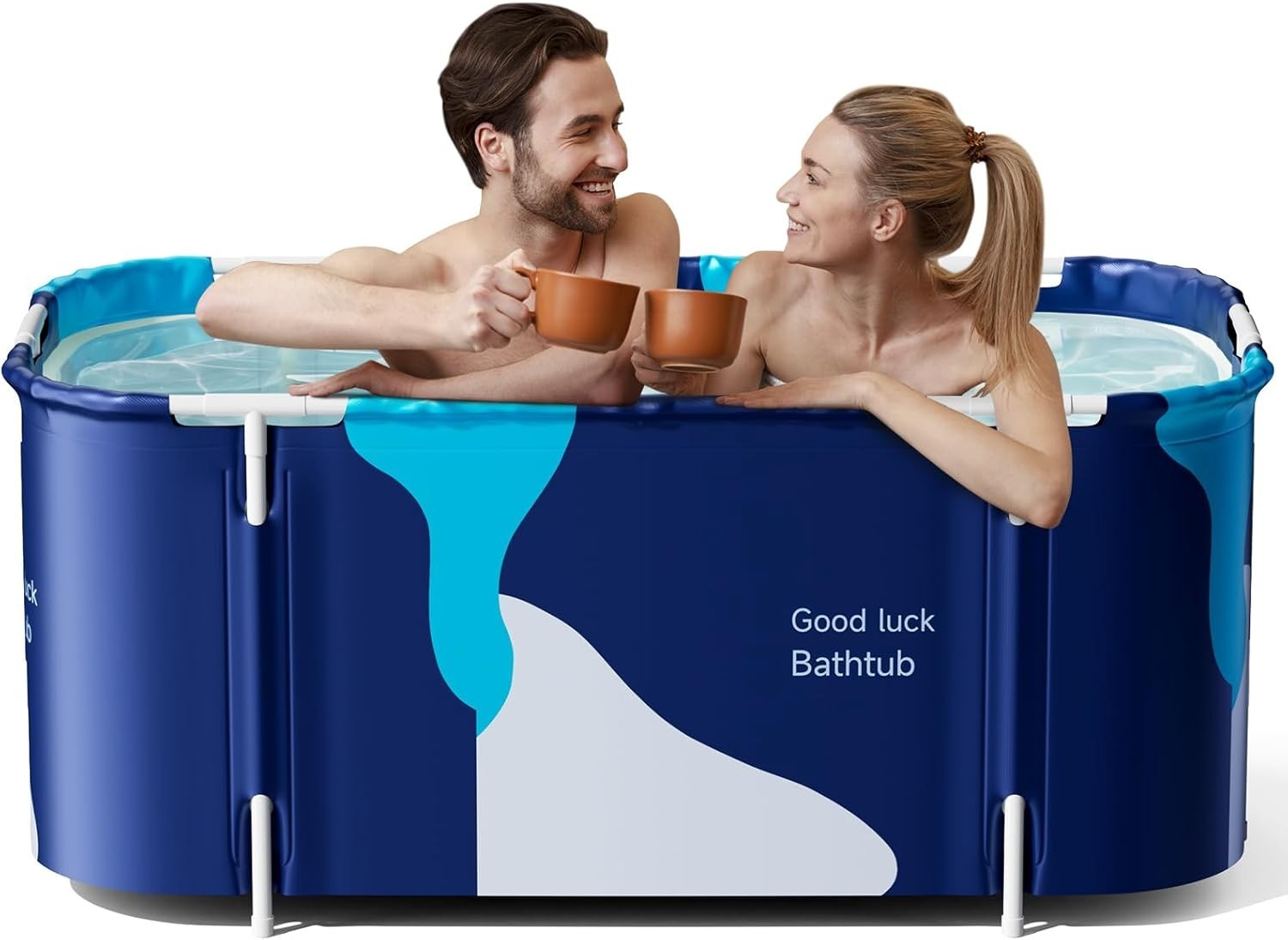 Portable Foldable Bathtub 140x50x55cm Adult & Kids Spa Tub – Milk Style