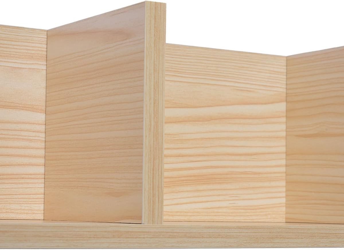 Wall Mounted CD DVD Storage Shelf 4 Cube Floating Media Organizer Wood