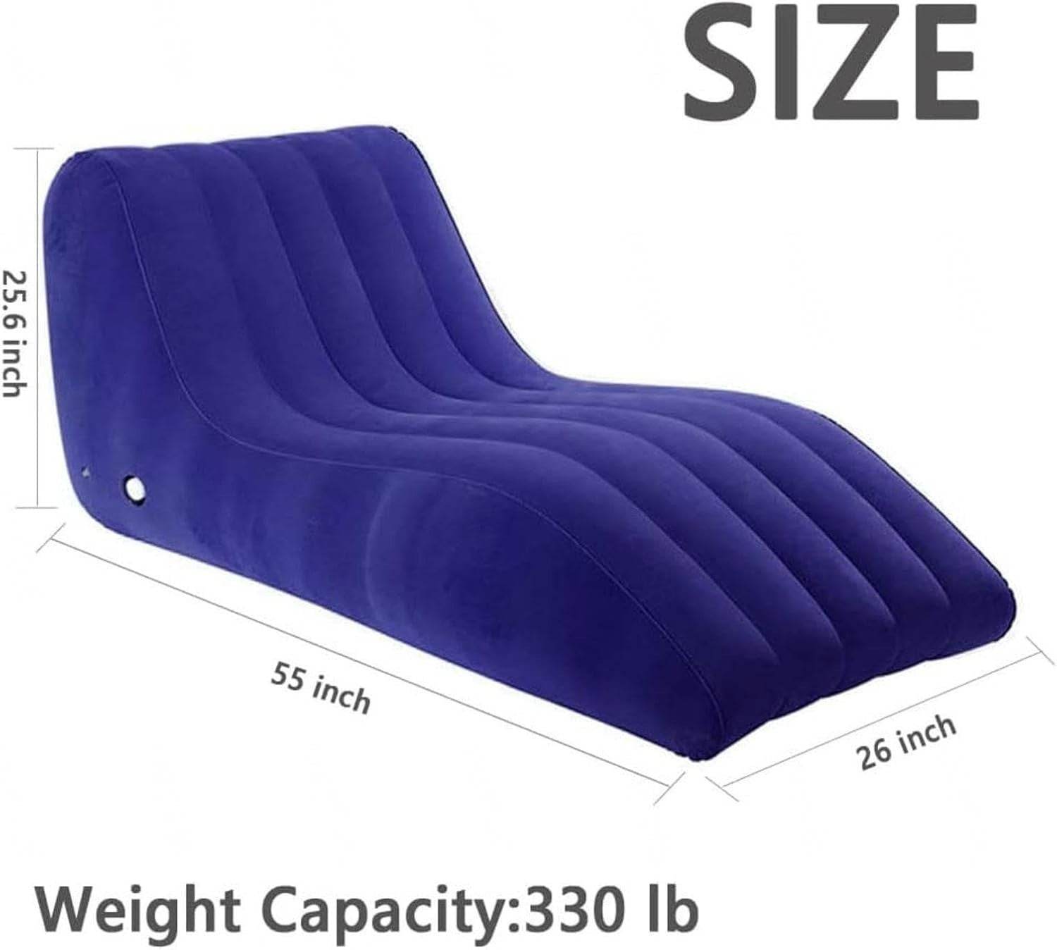 Blue Inflatable Air Bed Mattress Quick Inflate Waterproof Camping Indoor/Outdoor