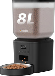 8L Automatic Cat Feeder Timed Pet Food Dispenser 1-6 Meals Voice Record