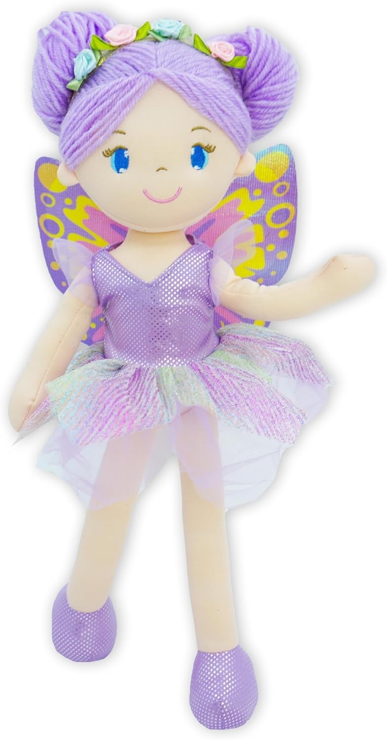 Enchanted Fairy Doll 40cm Plush Soft Toy Glowing Wings Toddler Gift