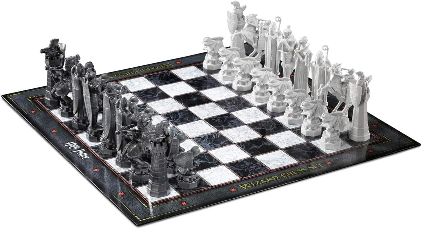 Wizard Chess Set Luxury Display – Detailed Battle Pieces & Board | Collector Gif