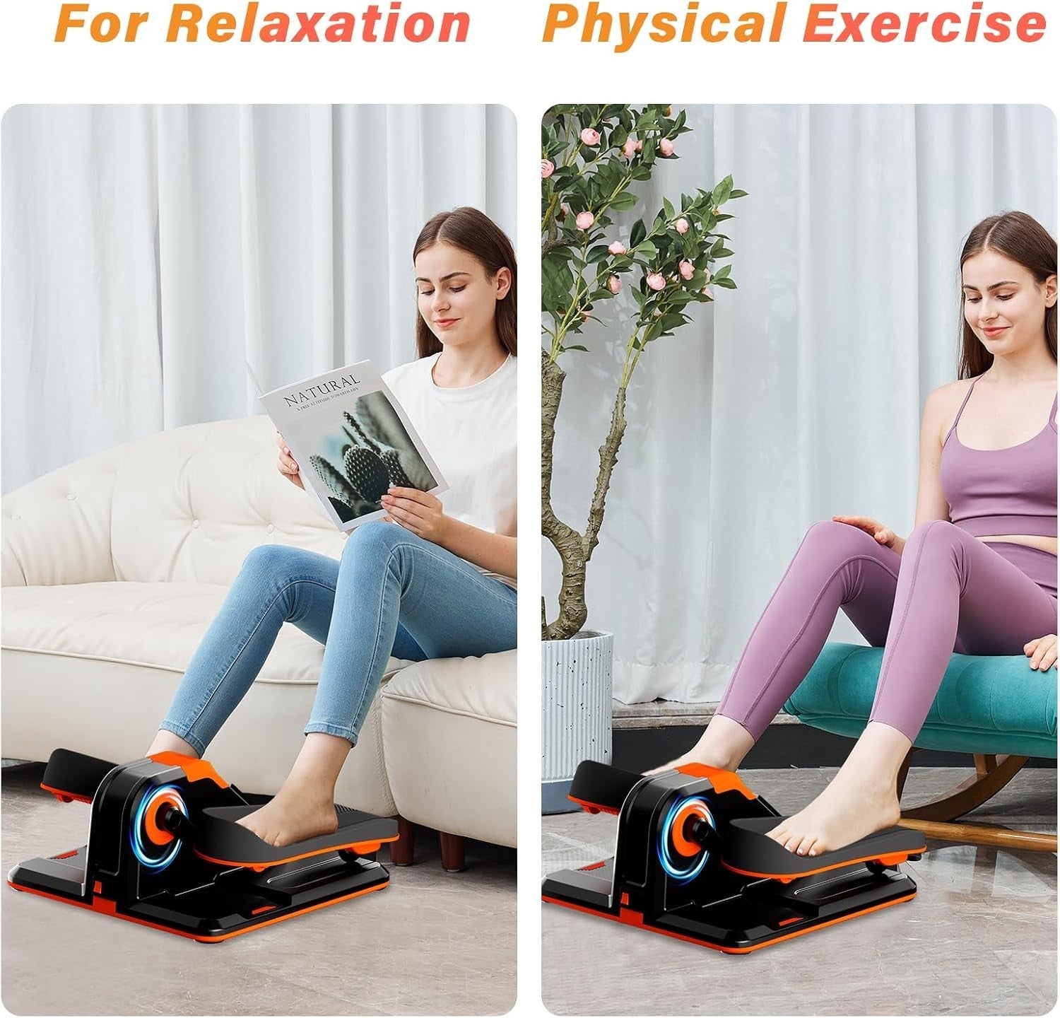 Mini Under Desk Elliptical Machine, 7-Speed & Resistance, App & Remote Control