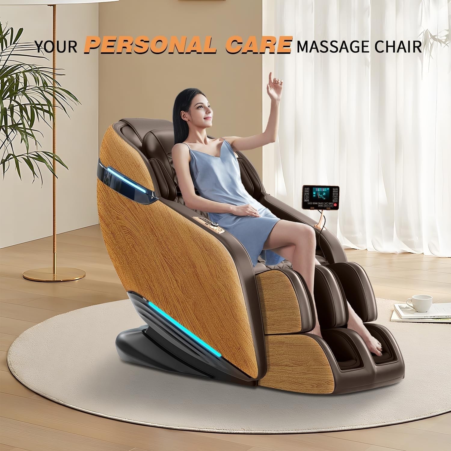 Full Body Zero Gravity Massage Chair with Heat, AI Voice, Calf & Leg Relief