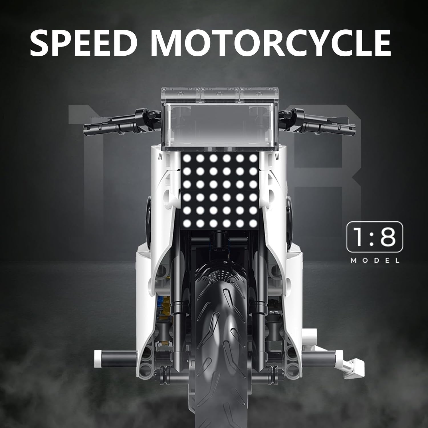 517 PCS Futuristic Motorcycle Model Kit with Full Instructions & Display Ready