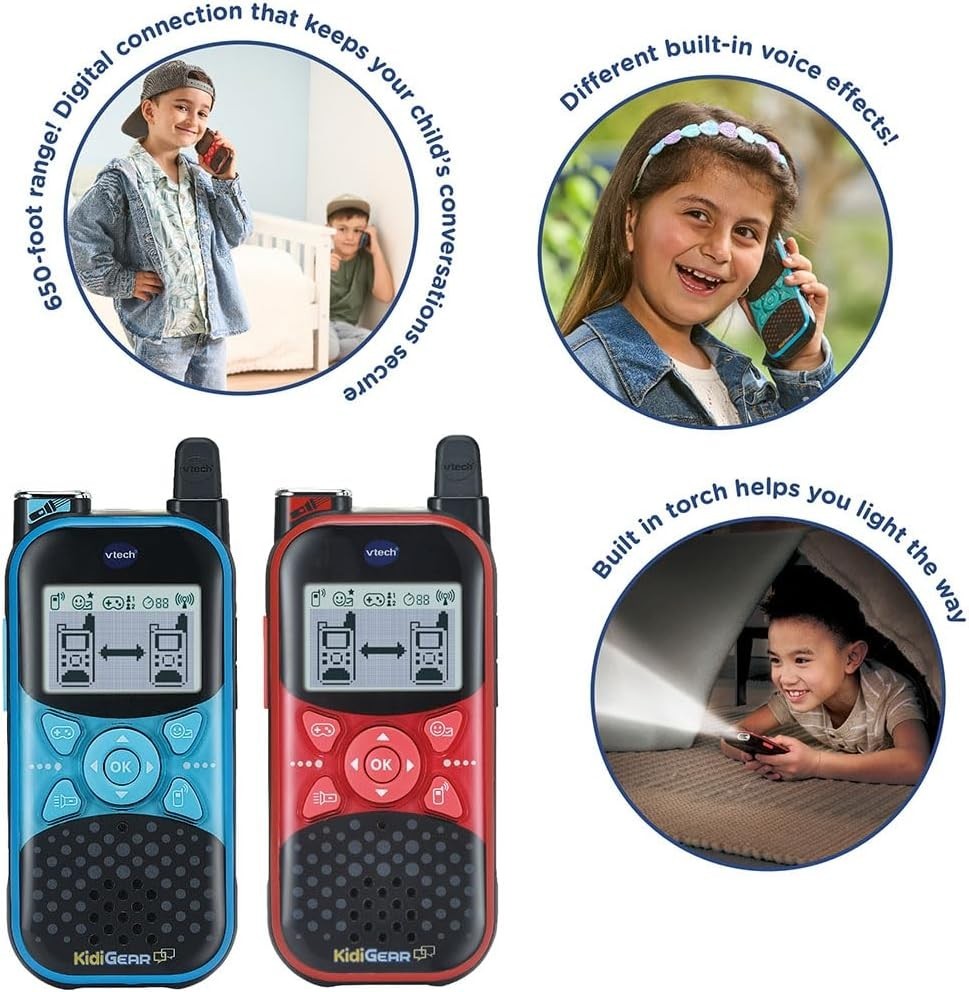 Kids Walkie Talkies Explorer 2 Pack Digital Secure Connection Toy Radio