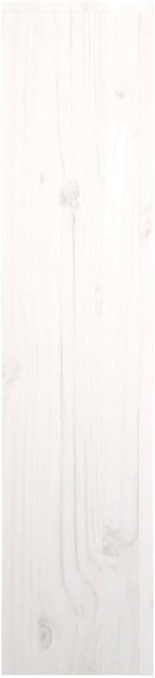 White Radiator Cover 79.5x19x84cm Solid Pine Wood | Modern Slatted Design