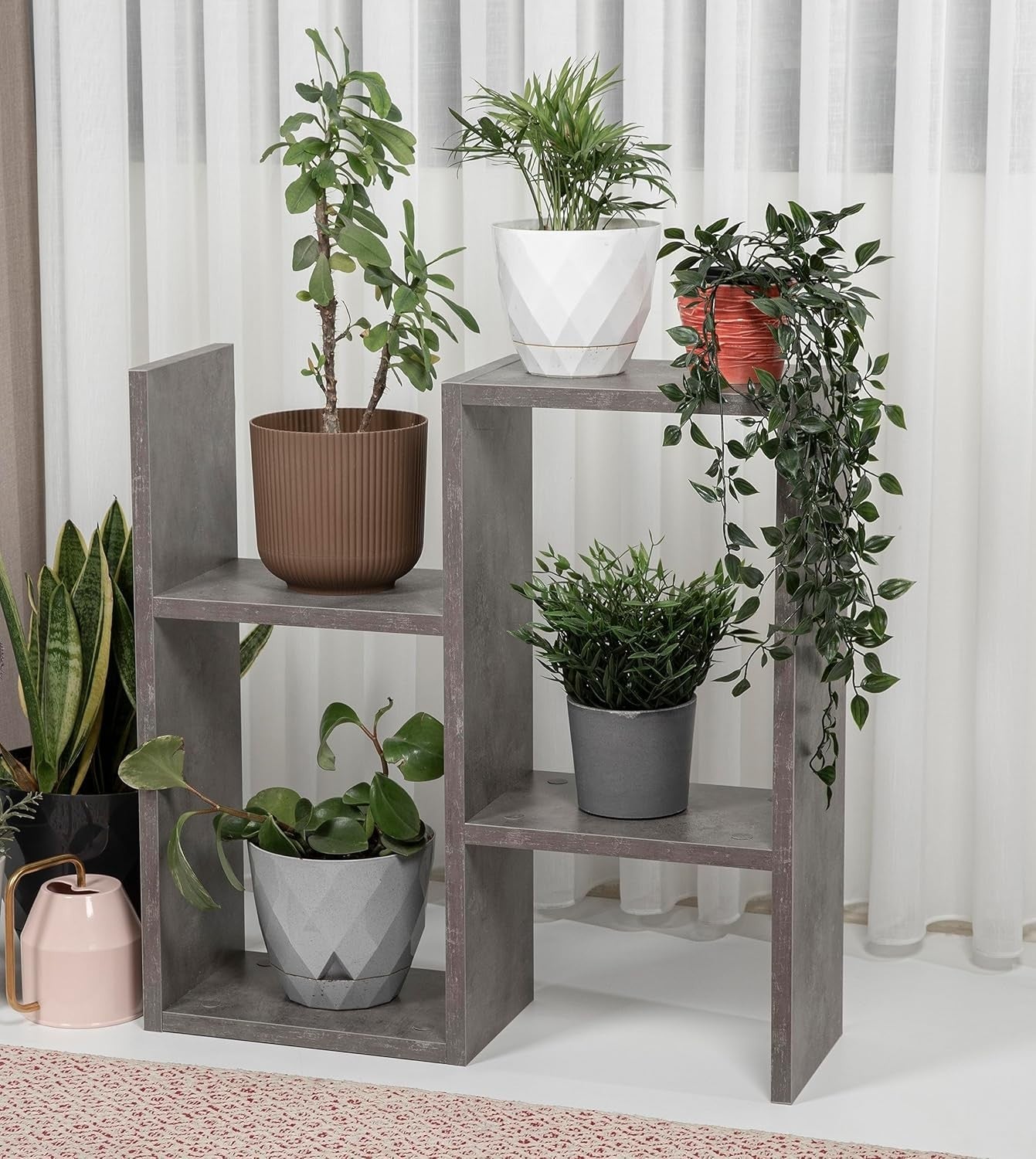 Retro Grey 2-Tier Storage Side Table – Space-Saving, Stylish Organizer