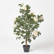 Artificial Peach Peony Tree 100cm in Black Pot Faux Indoor Decorative Plant Home