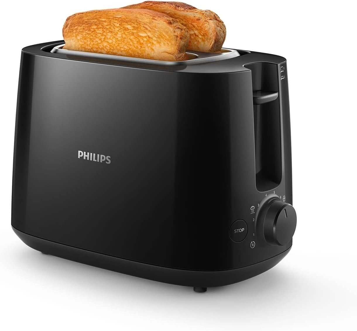 2-Slice Bread Toaster with 8 Browning Settings, Bun Warmer & Crumb Tray