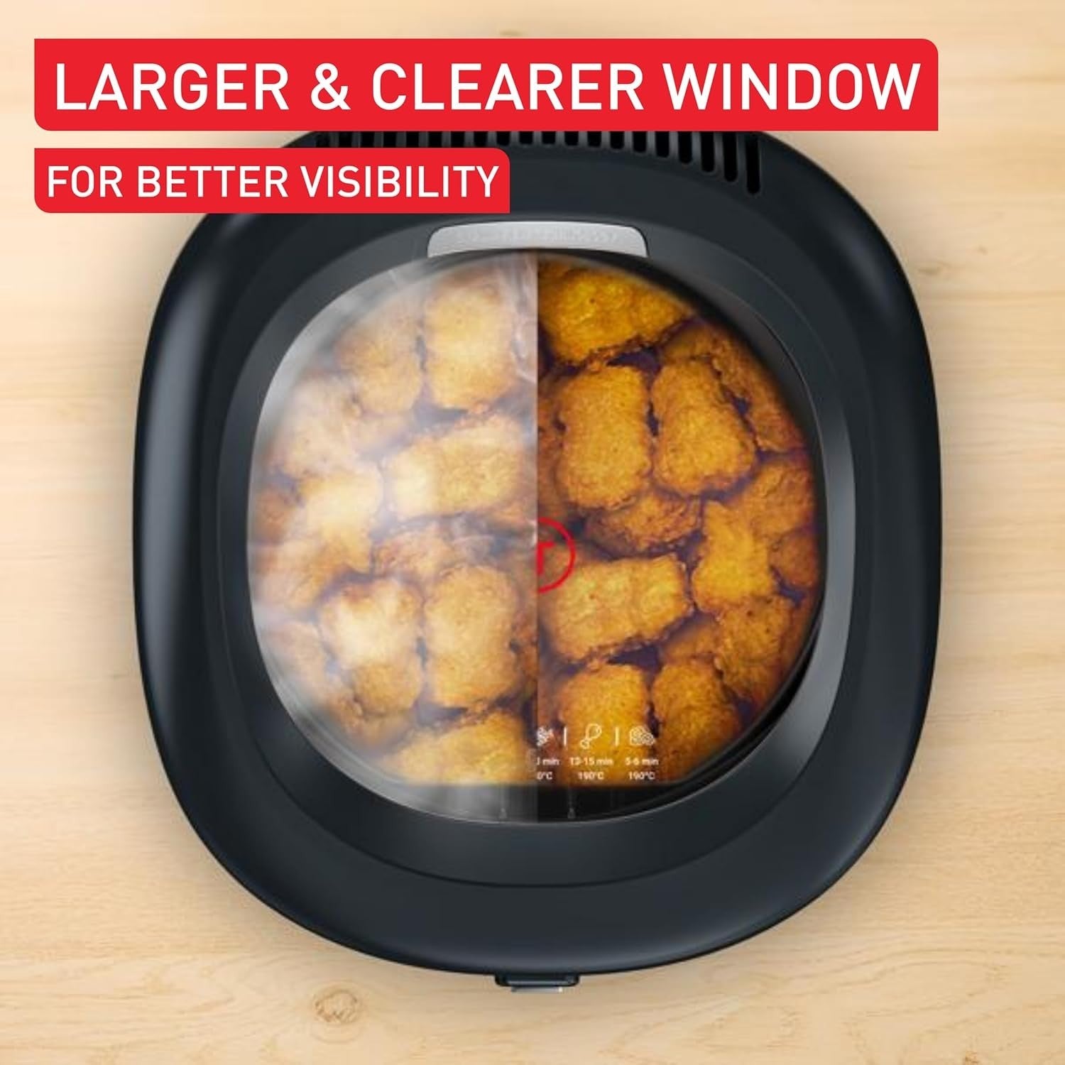 3L Deep Fat Fryer 1900W Extra Large Viewing Window Adjustable Temp