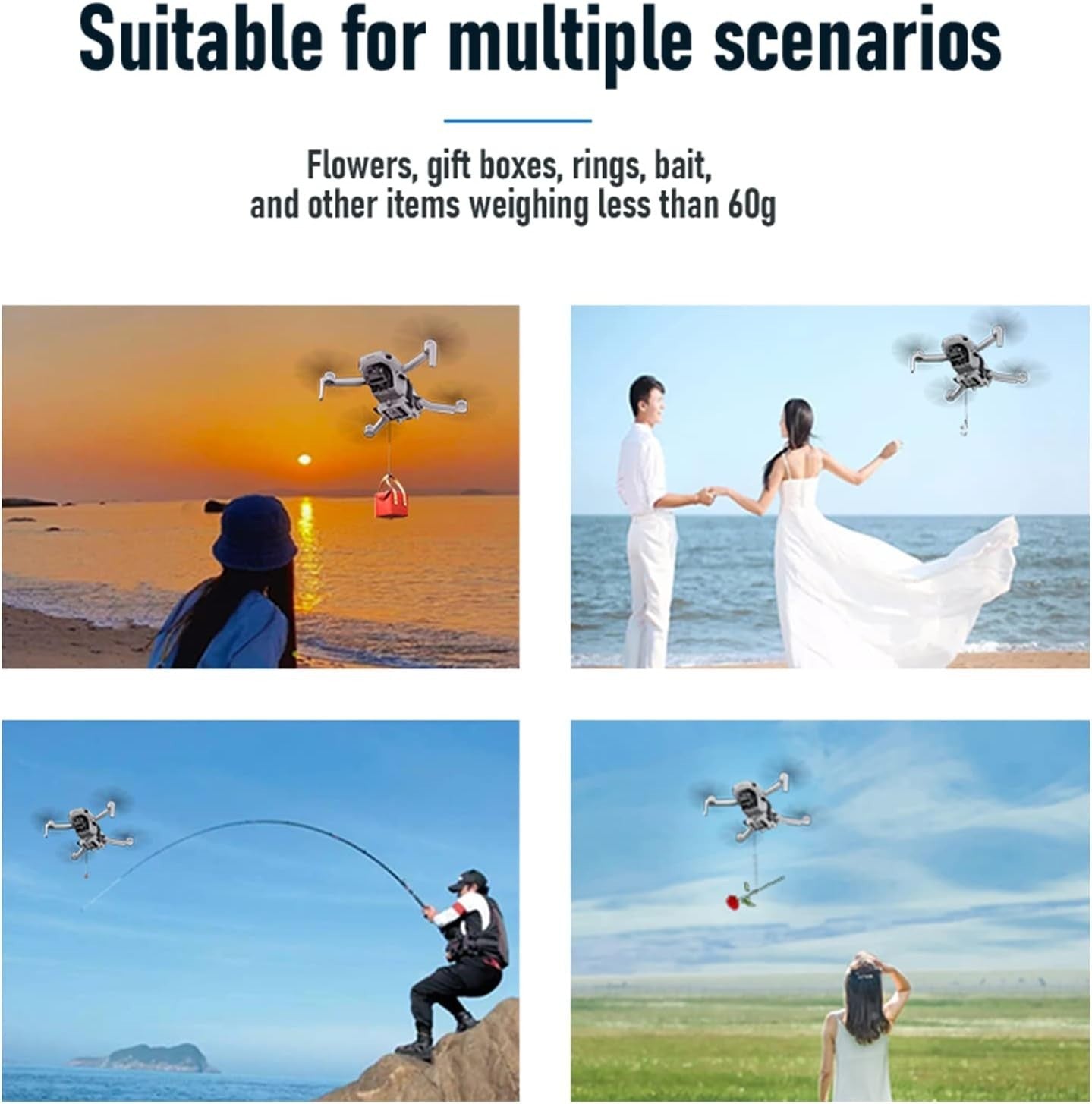 Drone Airdrop Payload System for Mini 4 Pro/3 Pro – Lightweight Quick Release