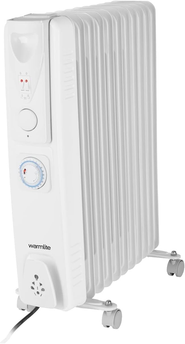 Oil Filled Radiator Heater 2500W 11 Fin Electric Heater 3 Heat Settings