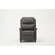 Recliner Armchair Grey Faux Leather High Back Push Back Lounge Chair
