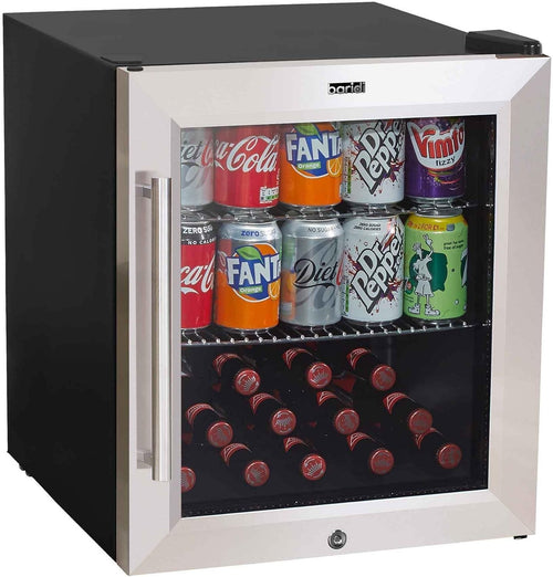 50L Mini Fridge Drinks Cooler Lockable Quiet Countertop Beer Wine