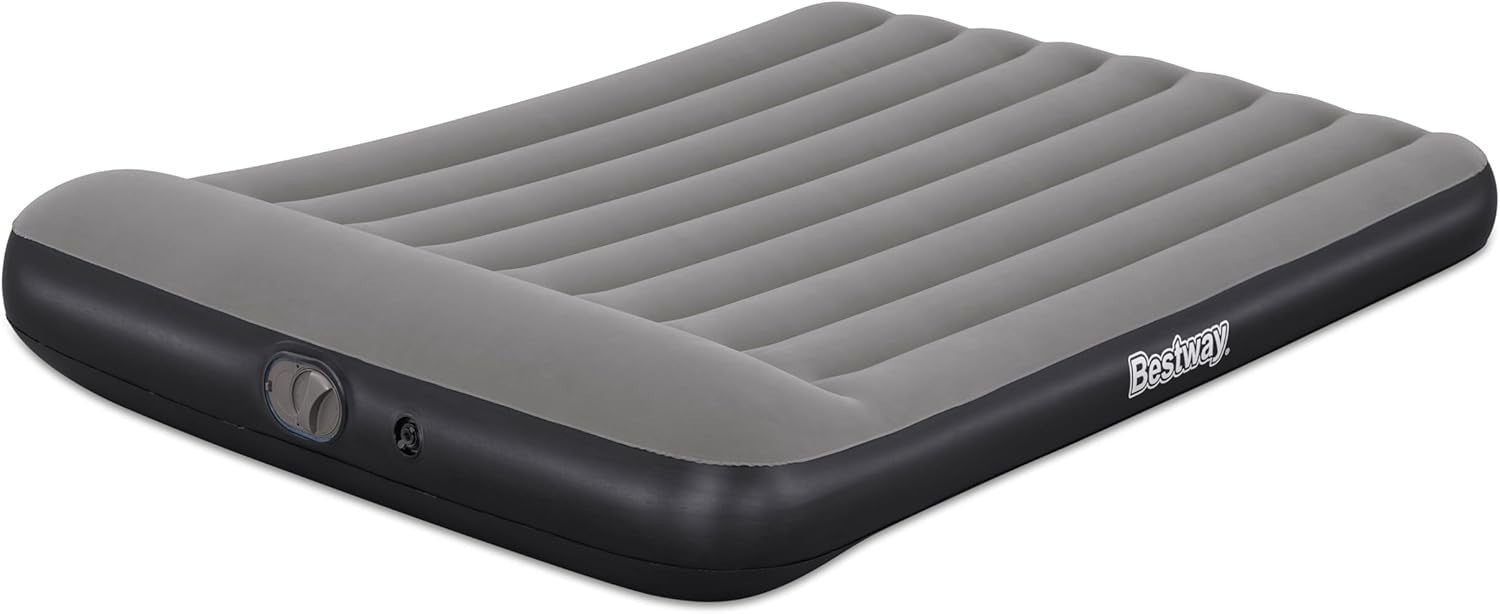 Queen Air Mattress 80"x60"x12" with Built-In USB Pump & Flock Top