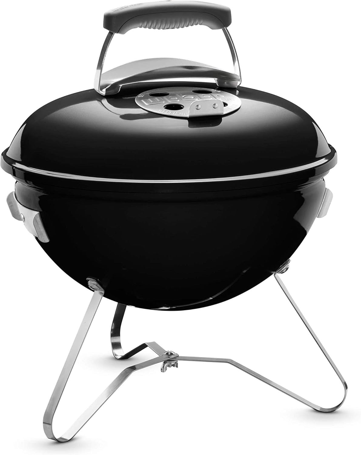 Portable Charcoal BBQ Grill 37cm Compact Outdoor Camping Garden Cooking Black