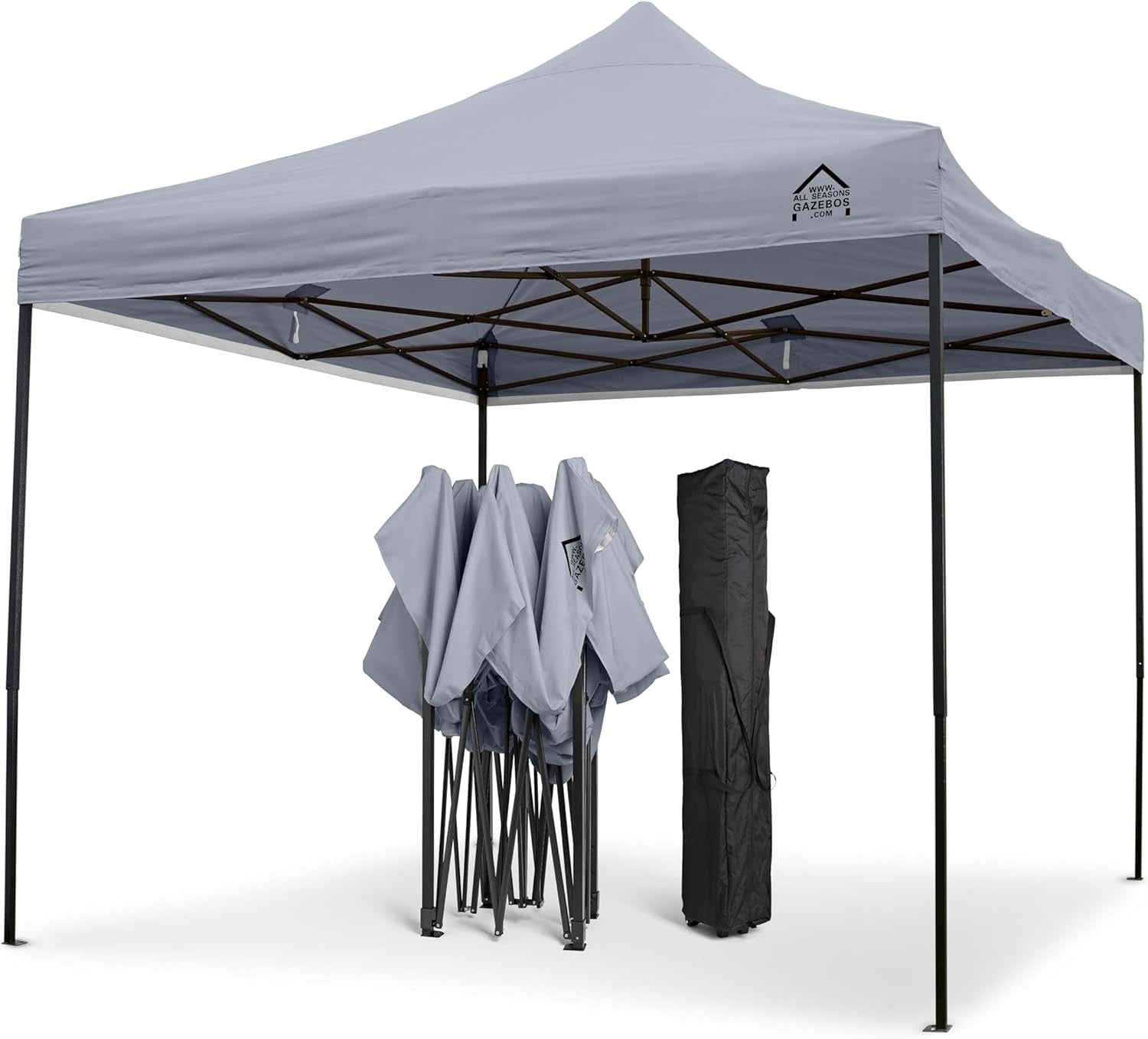 3x3M Metallic Grey Pop Up Gazebo Heavy Duty Waterproof Outdoor Tent