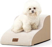 Dog Steps for Small Dogs 2-Step Pet Ramp Ladder Foam Ramp with Plush Cover