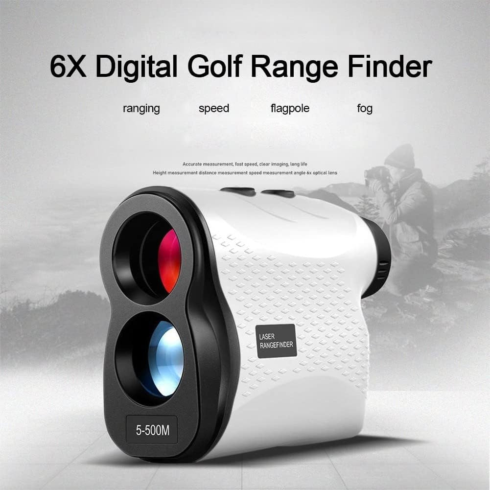 Golf Laser Rangefinder 500m Distance Finder 6X Magnification High Accuracy