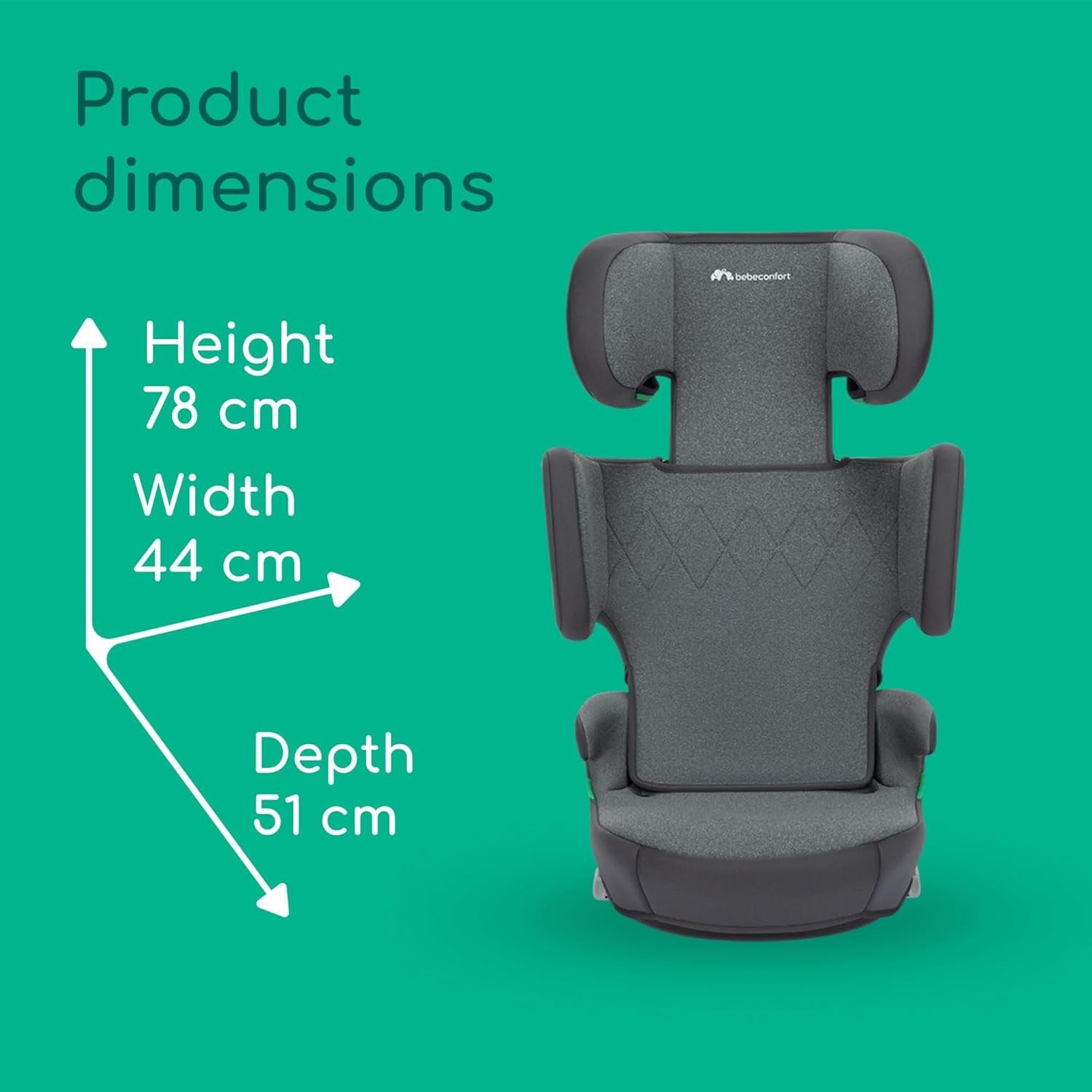 ISOFIX i-Size High Back Booster Car Seat 3–12 100–150cm