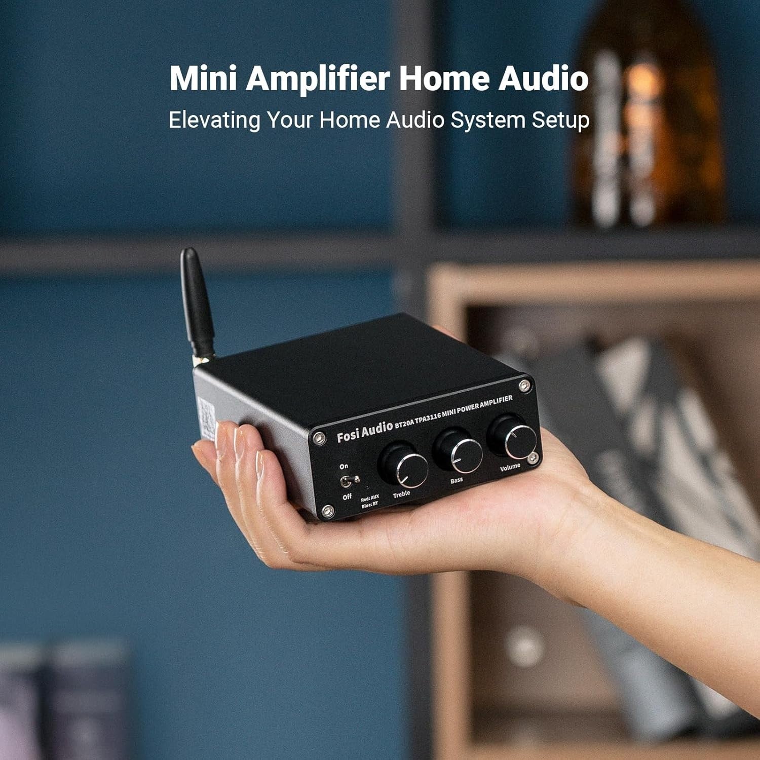 Bluetooth 5.0 Mini Stereo Amplifier 100W x2 Class D Bass Treble