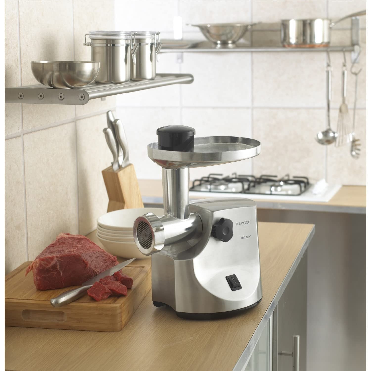 1600W Electric Meat Grinder Stainless Steel Mincer Sausage Kebbe Maker