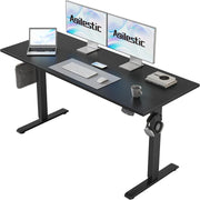 Electric Height Adjustable Standing Desk 140x60cm Sit Stand Table Black