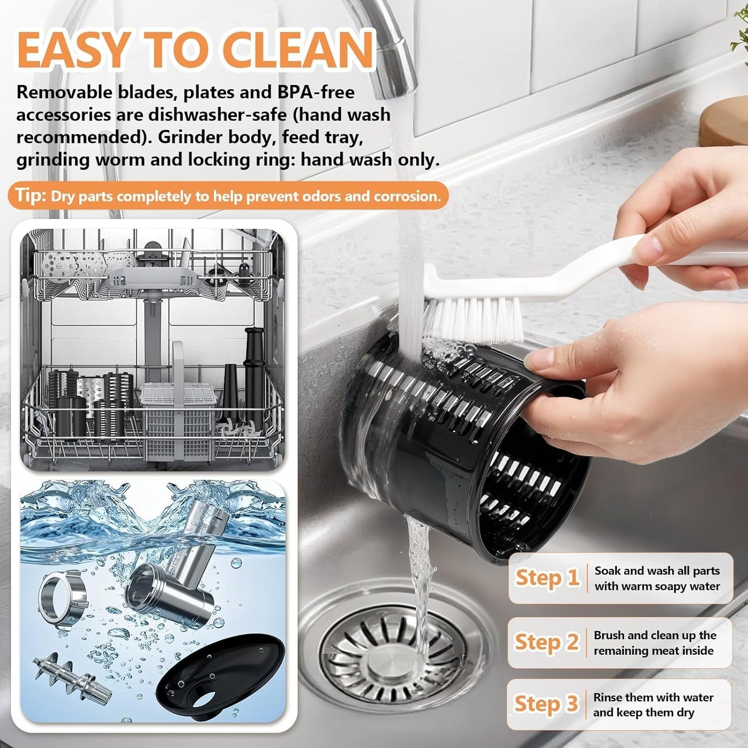 4 in 1 Electric Meat Grinder Sausage Maker Cheese Grater Mincer