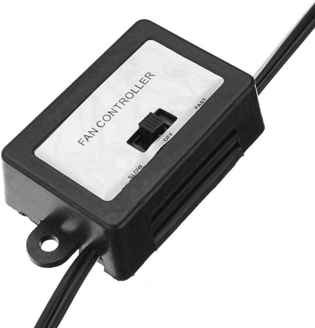 10in 12V Electric Air Fan – Dual Speed Clip-On 180° Rotating Cooling Desk Fan