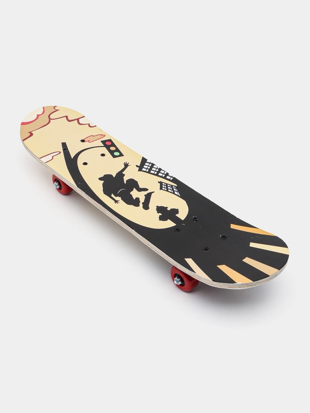 Adult Beginner Double-Kick Skateboard 31in Trick Cruiser Maple Deck