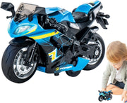Pull Back Motorcycle Toy with Light & Sound | Durable Alloy Model for Kids