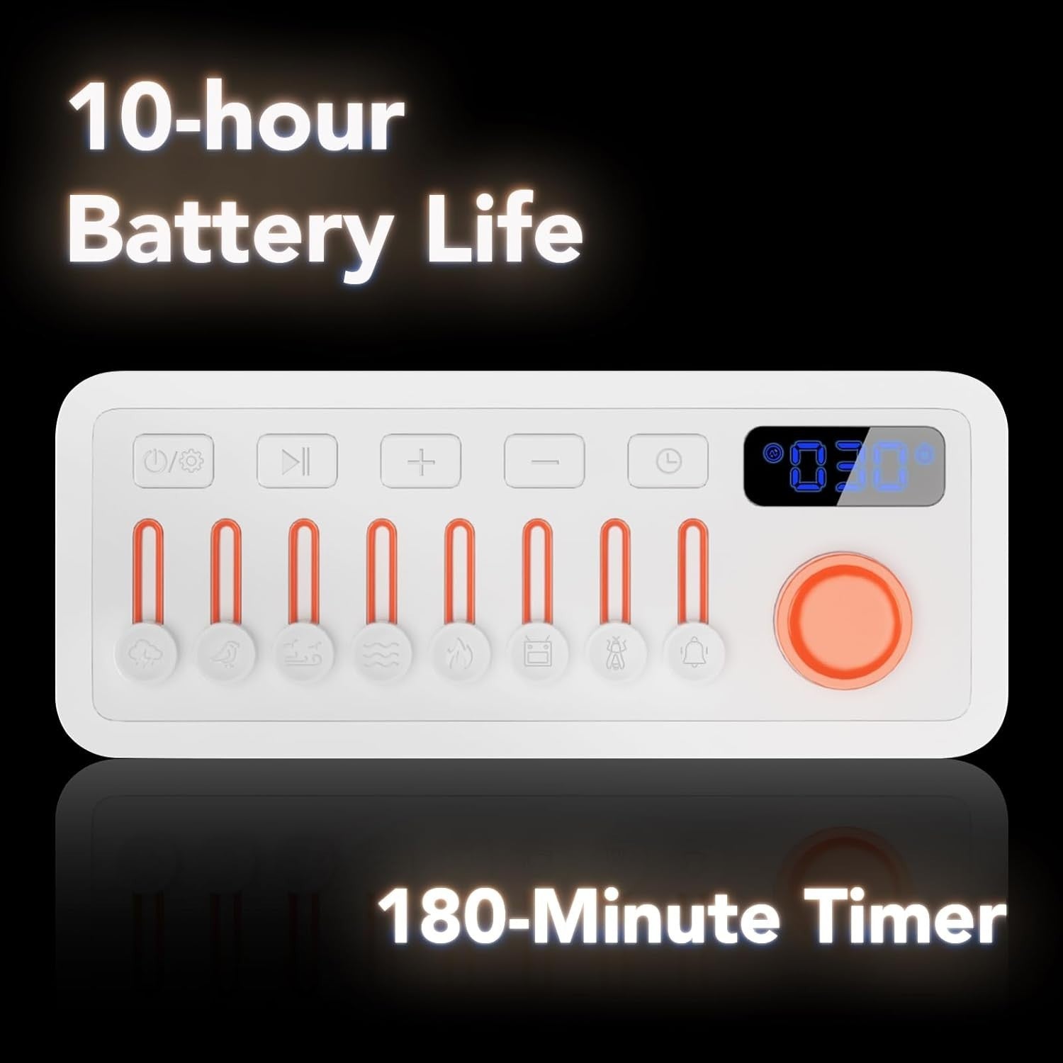 3-in-1 White Noise Sound Machine with Night Light & Bluetooth Speaker