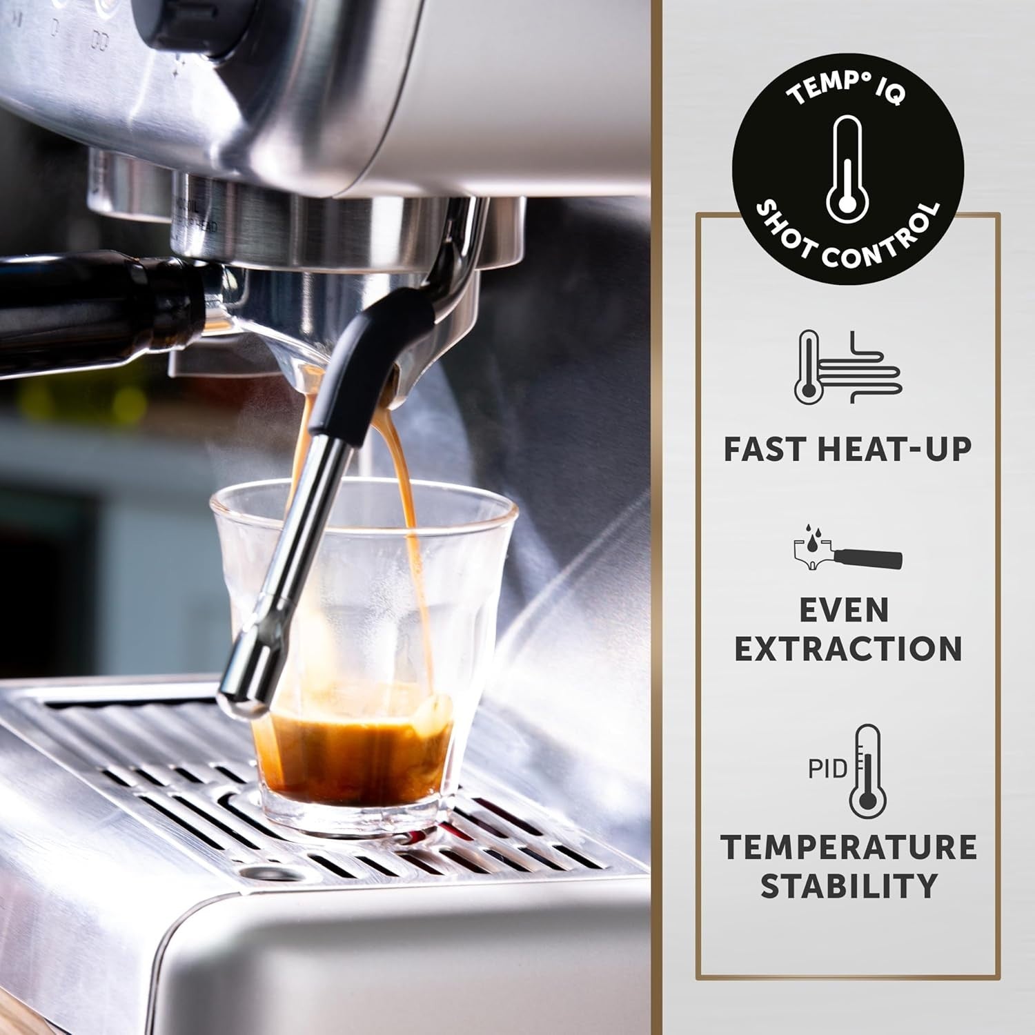 Espresso Coffee Machine | Built-In Bean Grinder | Milk Frother | 2.8L Tank