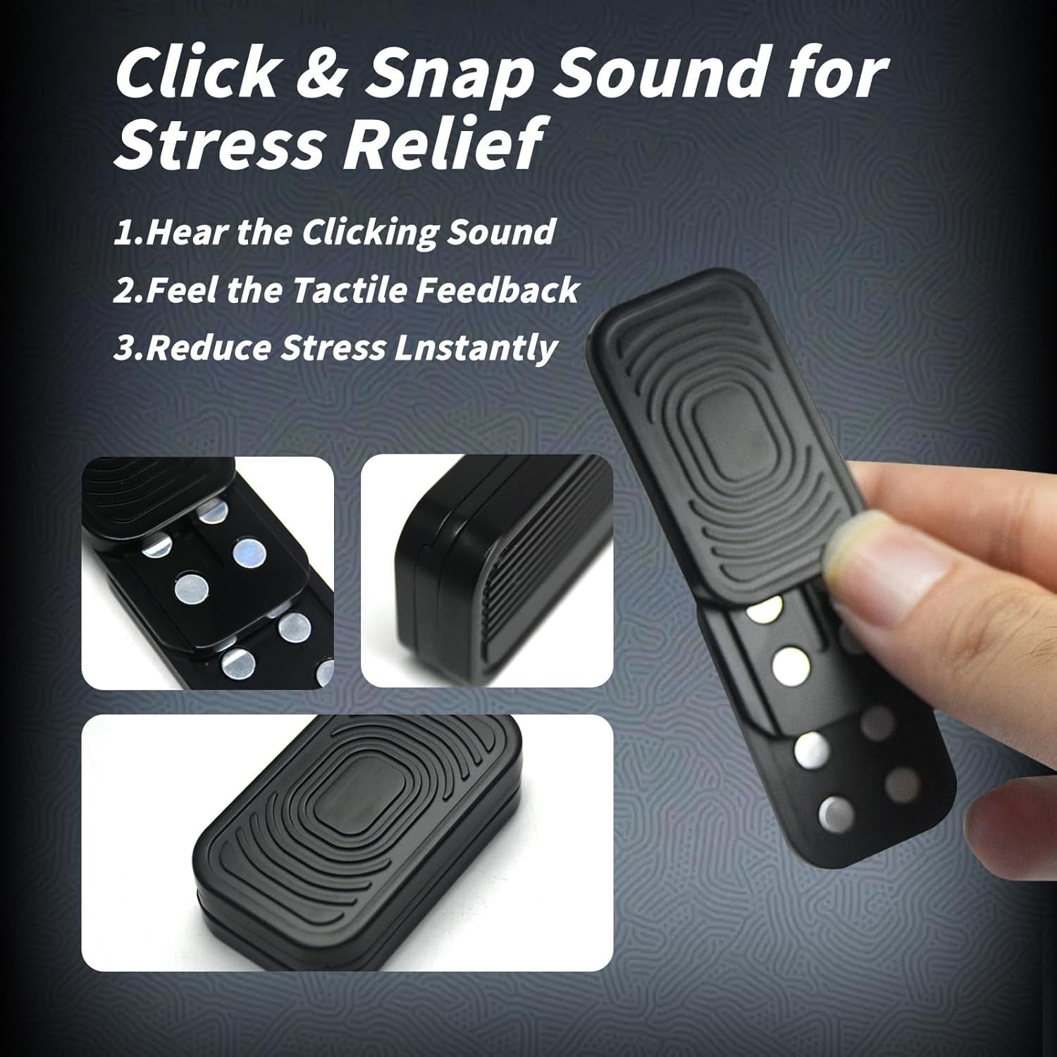 Magnetic Metal Fidget Toy Set 3pcs Clicker Slider Stress Relief