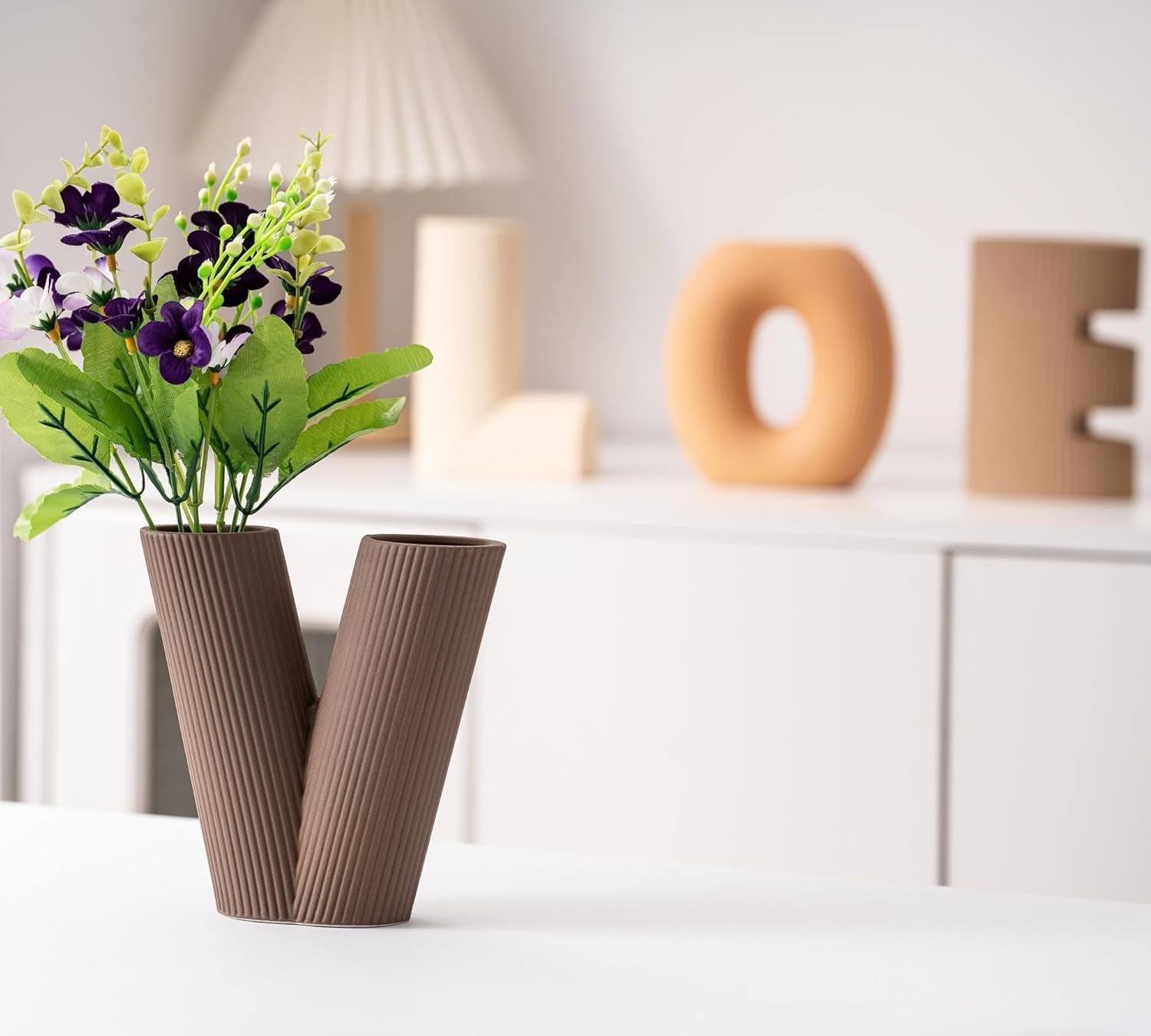 Ceramic Vase Set of 4 Modern Nordic Boho Home Decor Sculptural Ornaments