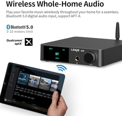 A30 Desktop HiFi DAC & Headphone Amp MA12070 USB Bluetooth 5.0