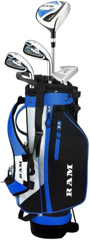 Left Hand Junior Golf Club Set Ages 6–8 Driver Irons Putter Stand Bag