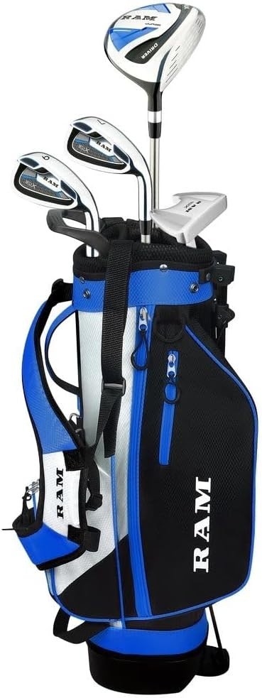 Left Hand Junior Golf Club Set Ages 6–8 Driver Irons Putter Stand Bag