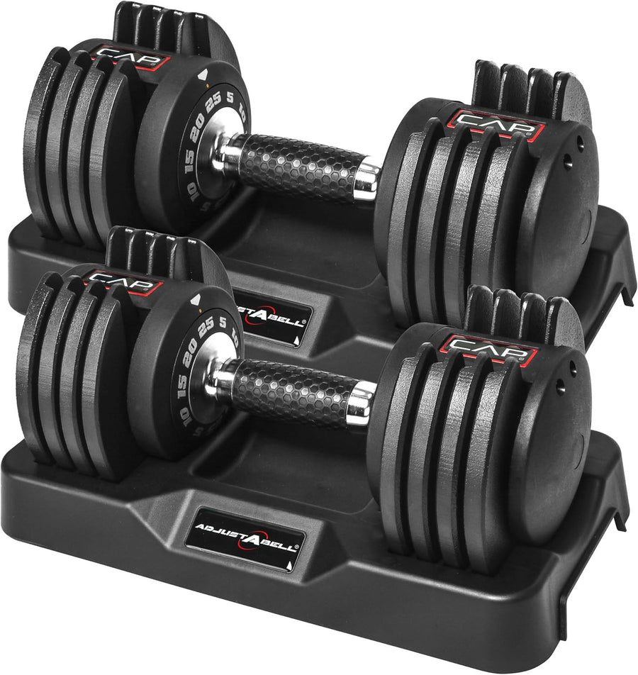 25LB Adjustable Dumbbells Pair Twist Dial Anti-Roll Home Gym Weights