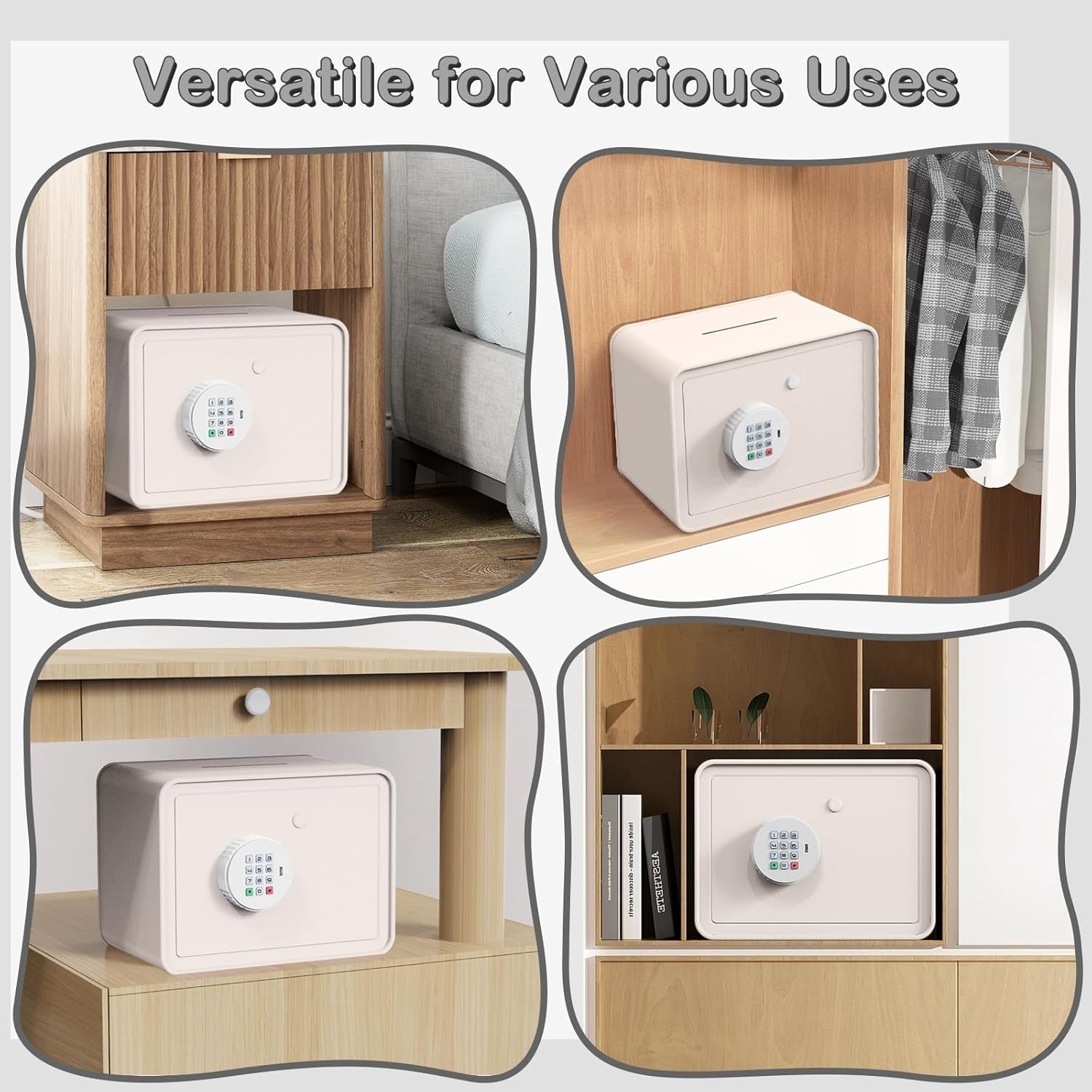 Kids Mini Safe Box Electronic Money Bank Keypad Lock Piggy Bank White