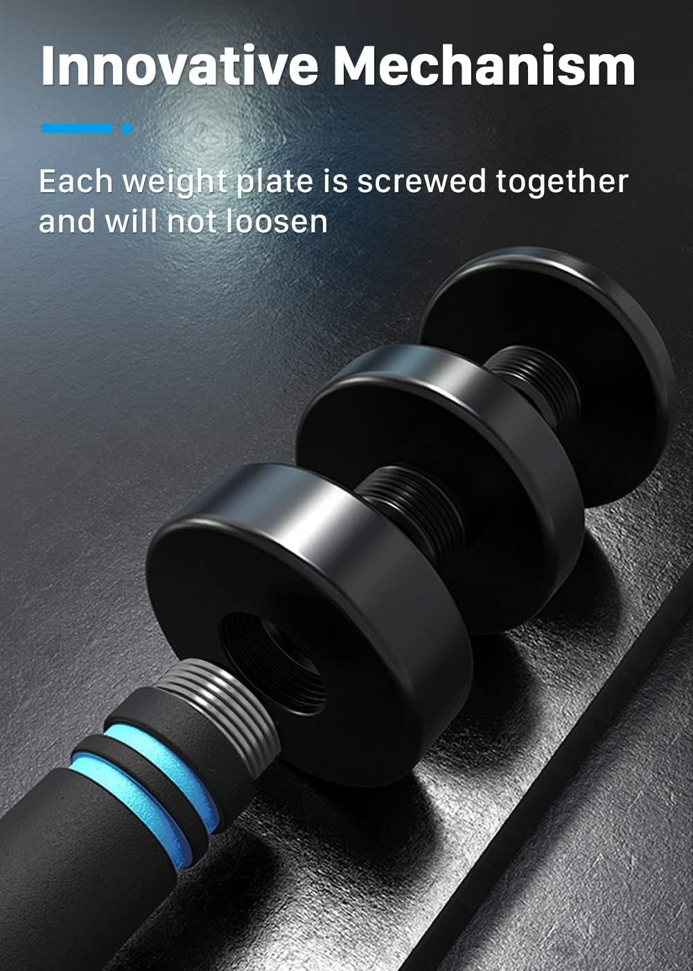 Ultra Compact Adjustable Steel Dumbbells 5KG Pair Foam Grip Home Gym