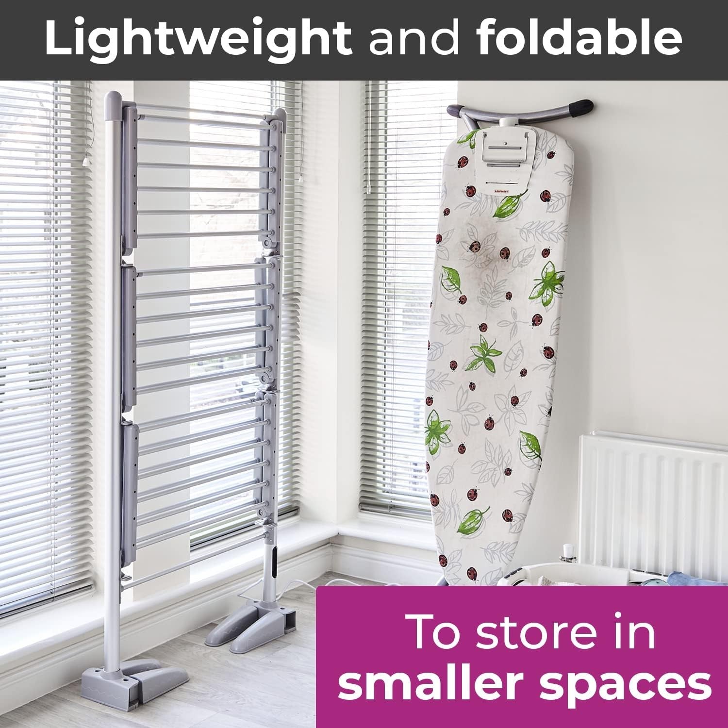 Heated Clothes Airer 3 Tier Electric Folding Indoor Drying Rack 36 Rails