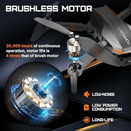 Brushless 4K Camera Drone for Kids & Adults, Foldable RC Quadcopter