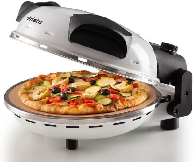 Electric Pizza Oven 12" | Fast 4-Min Bake, 400°C Heat, Non-Stick Stone Plate
