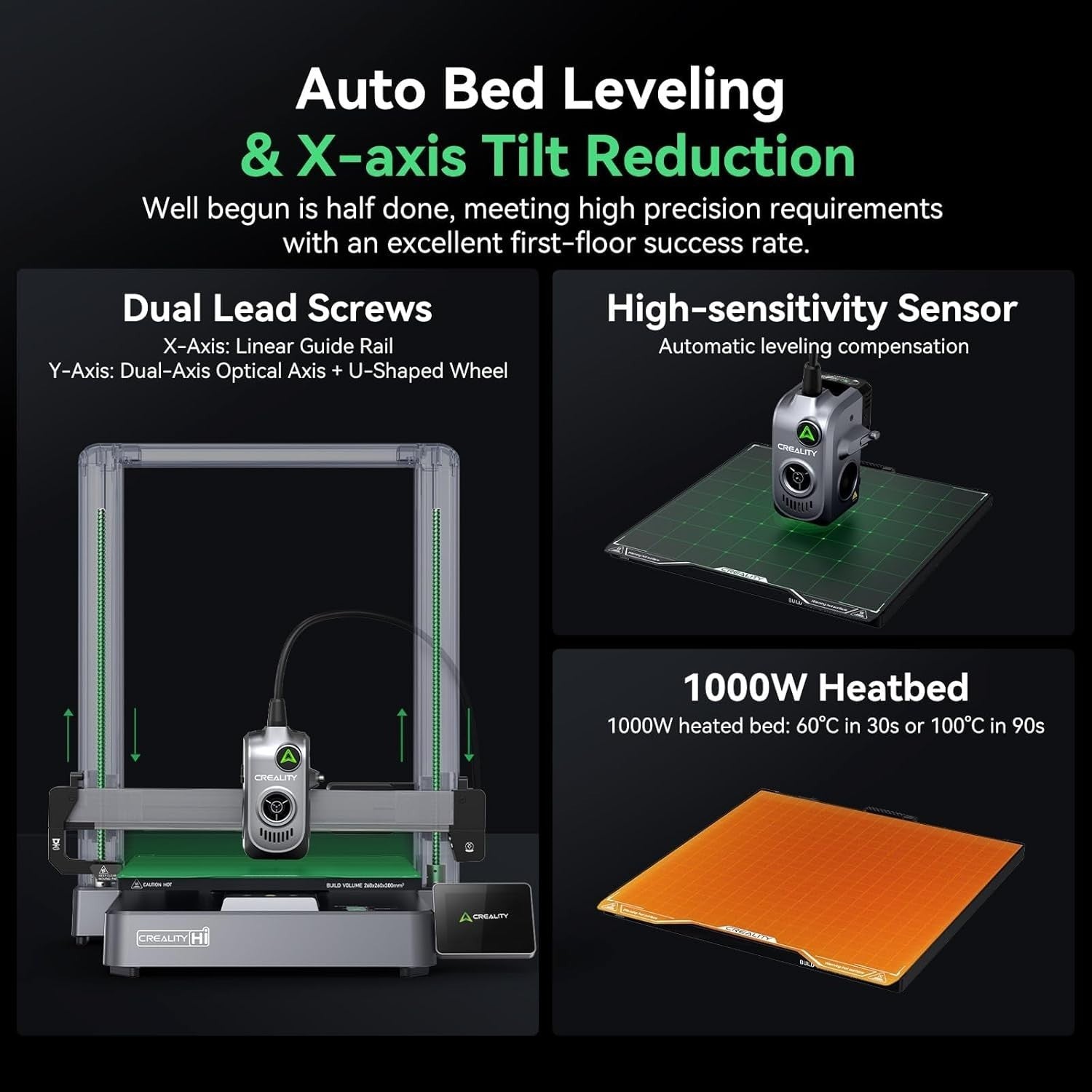 Multi Color 3D Printer 500mm/s High Speed Auto Level Large Build