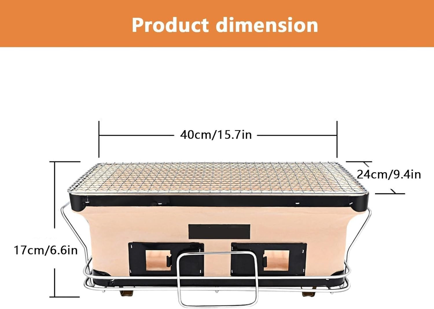Clay Tabletop Charcoal BBQ Grill Portable Yakitori Japanese Style Stove