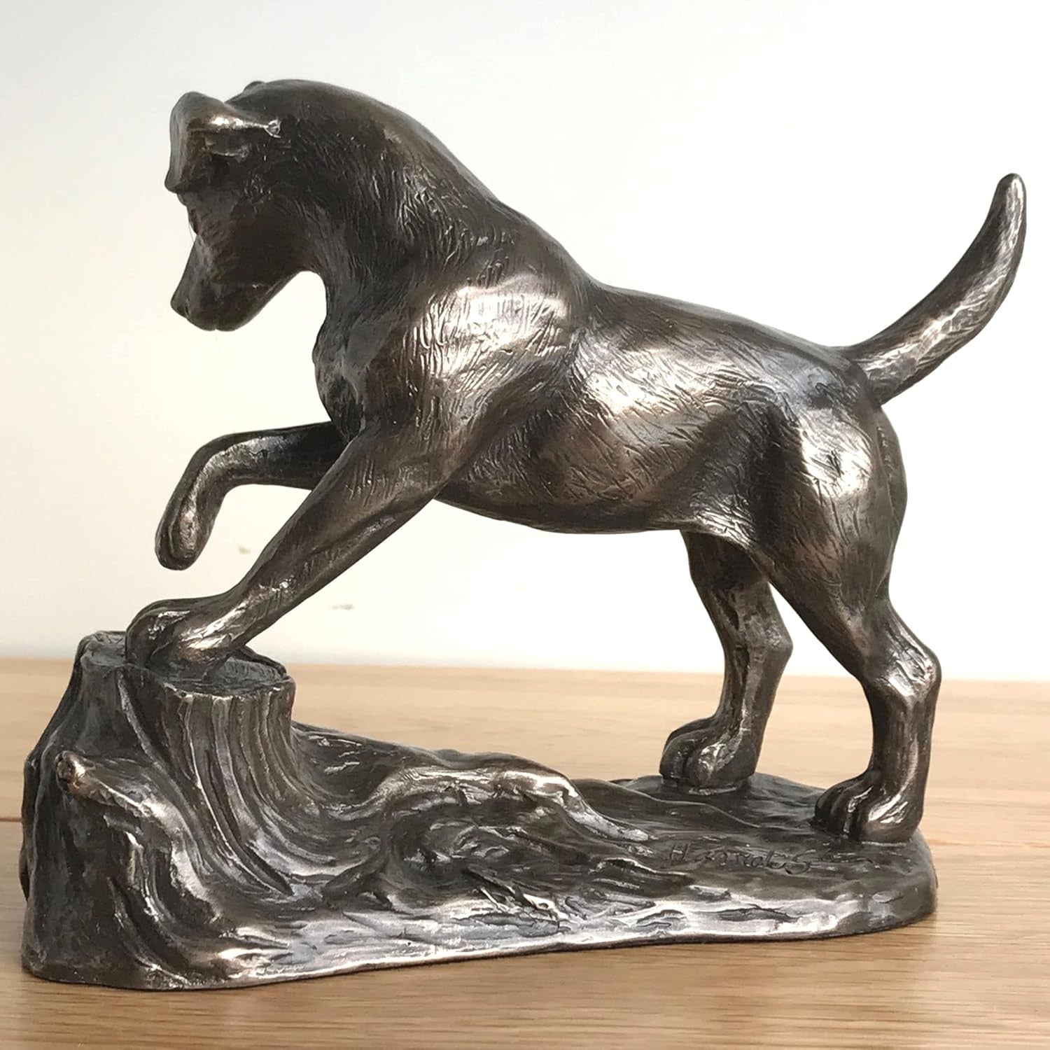 Cold Cast Bronze Jack Russell Terrier Sculpture Dog Ornament Heavyweight Decor